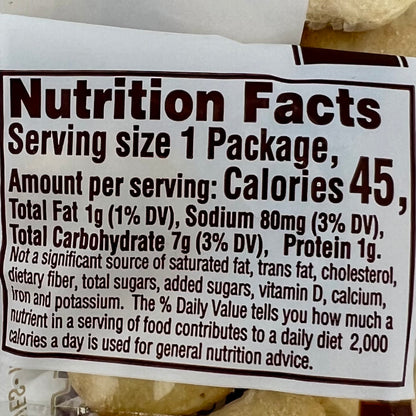 Nutrition facts for Westminster Bakers Co. oyster crackers